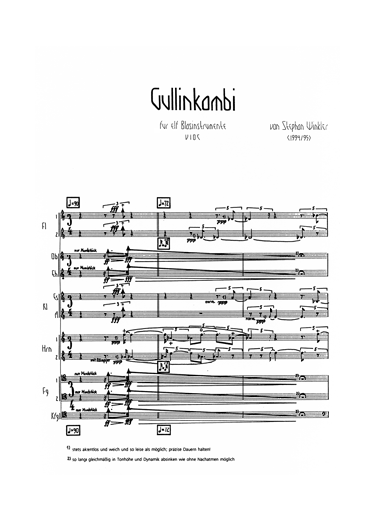 Stephan Winkler: Gullinkambi (Partitur Seite 1)