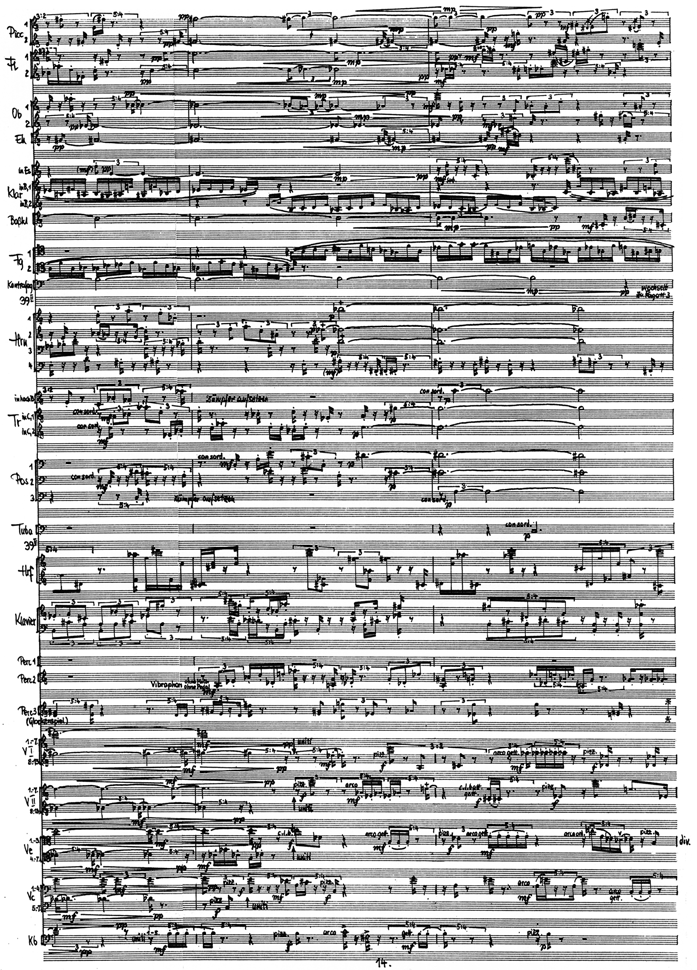 Stephan Winkler: zur nacht (Partitur S.14)