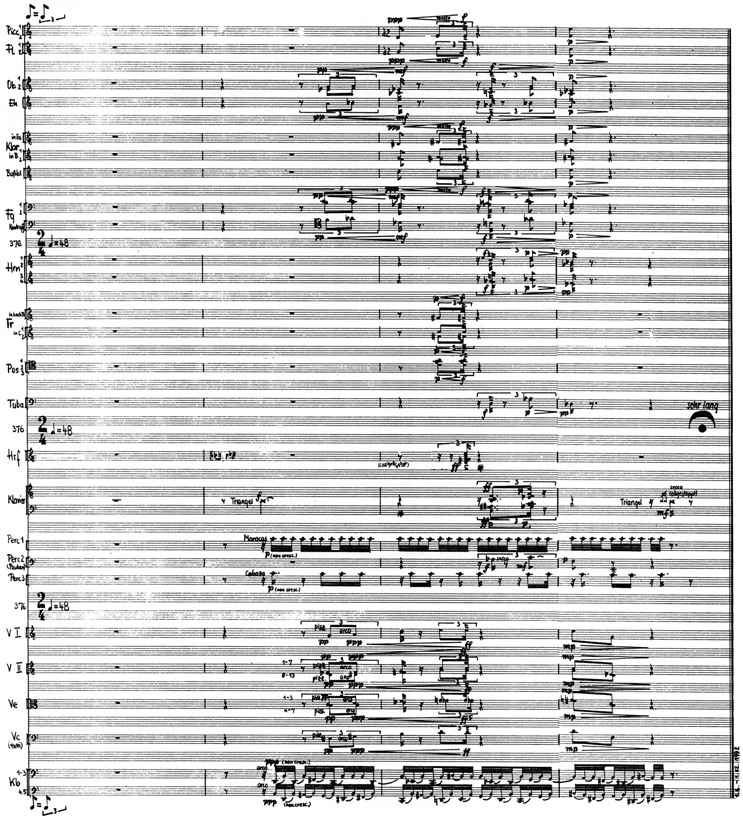 Stephan Winkler: zur nacht (Partitur Schluss)